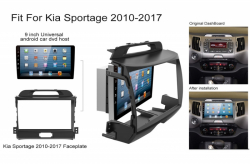 Plastov� r�mik na r�dio Kia Sportage 2010-2017   + komplet k�ble