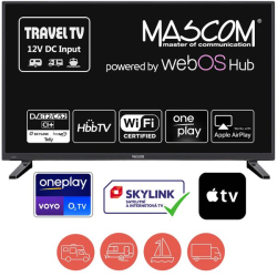 Telev�zor MASCOM TVMC28TFW11, WebOS, DVB-T2/S2, WIFI, 12V DC Travel TV