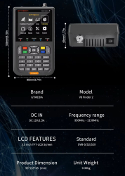 Merac� pr�stroj Sat meter GTMEDIA V8 finder 2