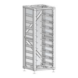 Rackov� skrinka 19" bez dver� a bo�n�c pre zostavy DEYE BOS-G, HV, stredn�, gener�cia 2.
