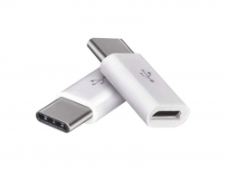 Redukcia USB micro - USB C, biela